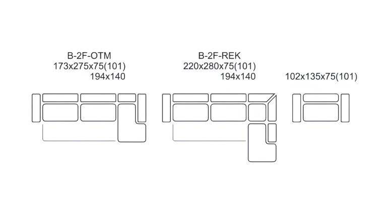 Moderna L-kotna sedežna garnitura