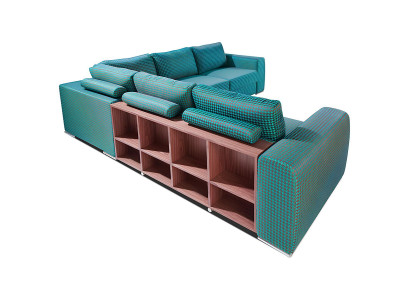 Kavč s policami za dnevno sobo