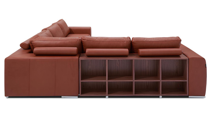 Kotna sedežna garnitura z ločeno polico