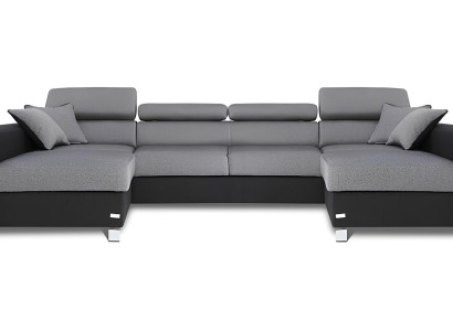 Sofa v U obliki z funkcijo postelje iz blaga