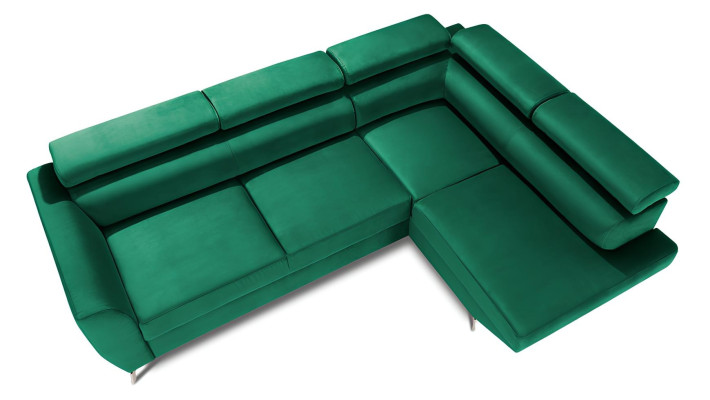 Kotna sedežna garnitura z prostorom za shranjevanje in funkcijo postelje