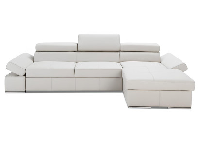 Moderna kotna sedežna garnitura z vzorcem, oblečena v 100% usnje