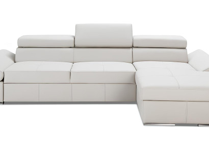 Moderna kotna sedežna garnitura z vzorcem, oblečena v 100% usnje