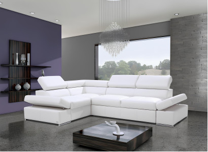 Moderna kotna sedežna garnitura 100% usnje