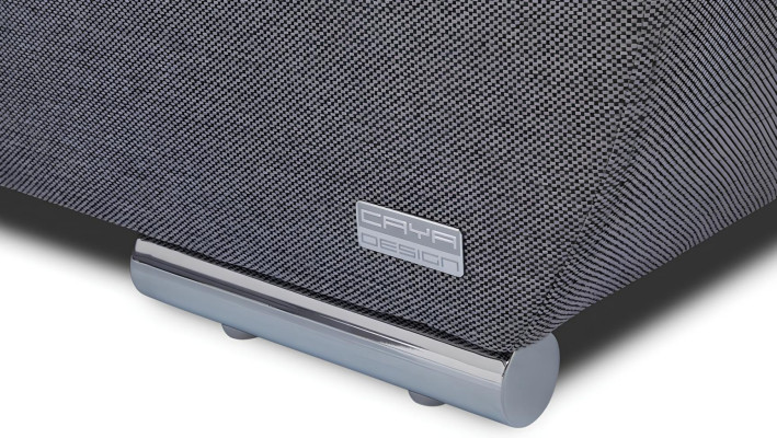 Moderna kotna sedežna garnitura z ležiščem in prostorom za shranjevanje