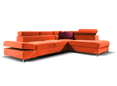 Moderna L-sofa z mehanizmom za posteljo