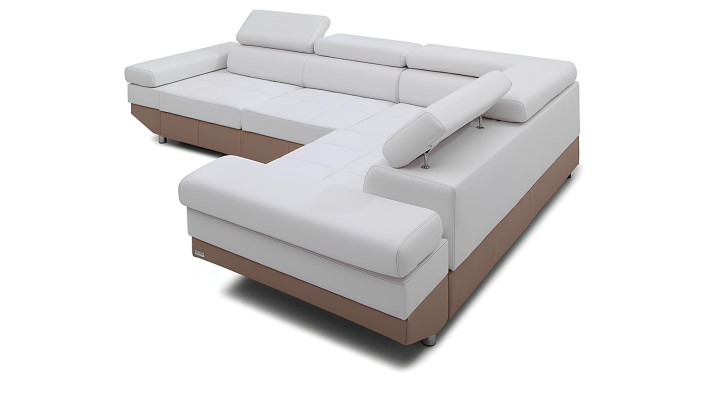 Moderna kotna sedežna garnitura z naravnim dizajnom, kotna, komplet, oblečena, 100% usnje