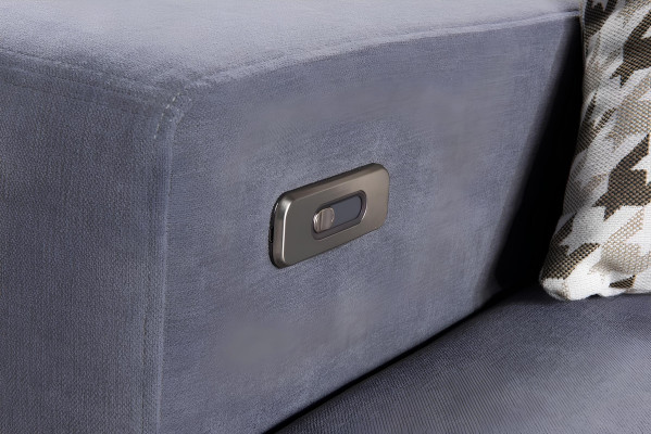 Moderna siva kotna sedežna garnitura