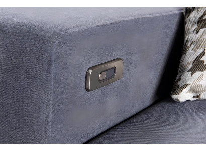 Moderna siva kotna sedežna garnitura