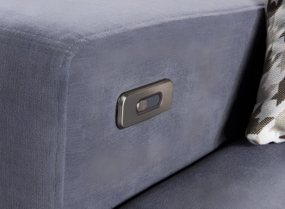 Moderna siva kotna sedežna garnitura