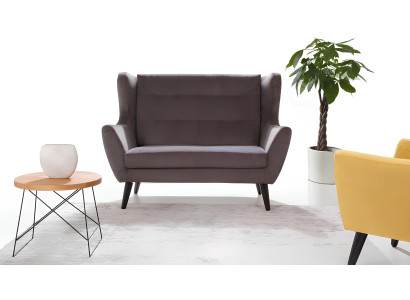 Moderna siva Chesterfield kavč za tri osebe