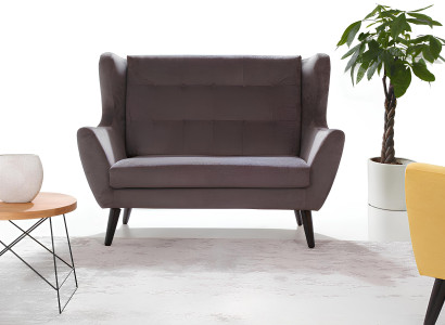 Moderna siva Chesterfield kavč za tri osebe