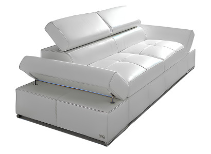 Funkcionalna dvosedna sofa iz 100% italijanskega usnja