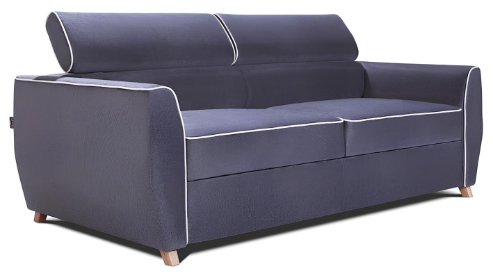 Moderna kavč s tremi sedeži in funkcijo postelje