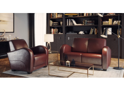 Moderen stol iz 100% italijanske usnje za dnevno sobo