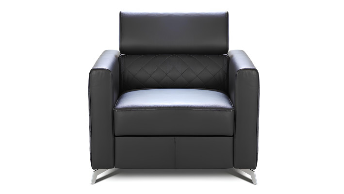 Stol oblečen Dizainera Relex iz 100% italijanske usnje za 1 osebo