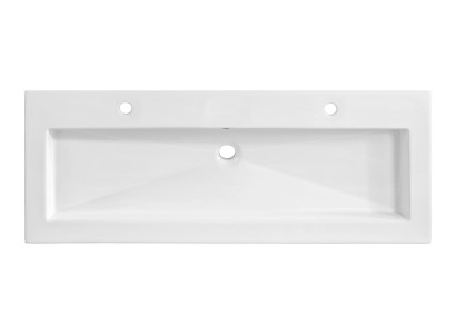 Dvojna keramična kad z belo podlago