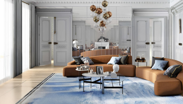 Sofa Ecksofa Sitz rund Eck Sofas Stoff Wohnzimmer Design Couchen Polster Modern