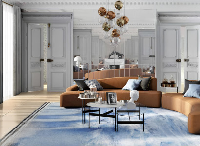 Sofa Ecksofa Sitz rund Eck Sofas Stoff Wohnzimmer Design Couchen Polster Modern