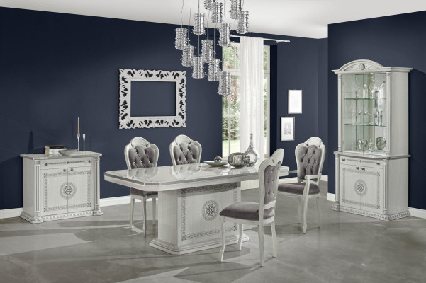 Luksuzni leseni stolčki komplet 4 kosi s kristali za jedilnico