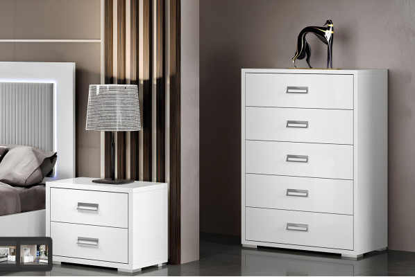 Sodobna luksuzna bela lesena komoda