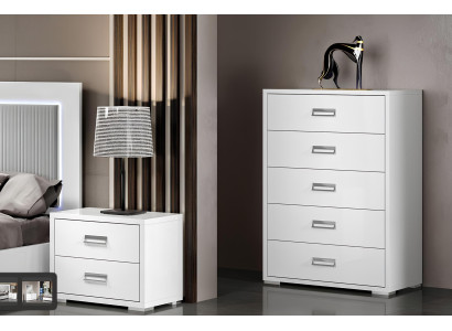 Sodobna luksuzna bela lesena komoda