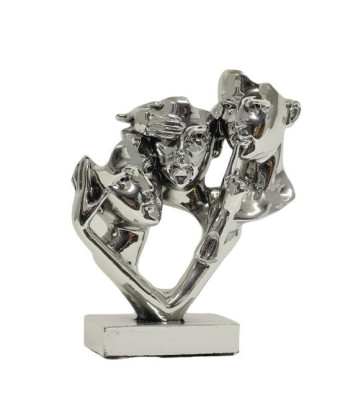 Dekorativna statua v srebrni barvi 22 cm