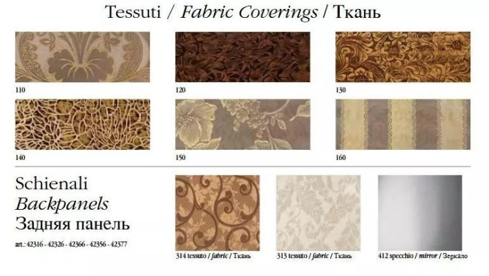 Set oblazinjenih stolov klasičnega dizajna 4x barok iz lesa