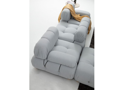 Sedežna garnitura za dnevno sobo, tkanina, siva, moderna, poliester, dizajn