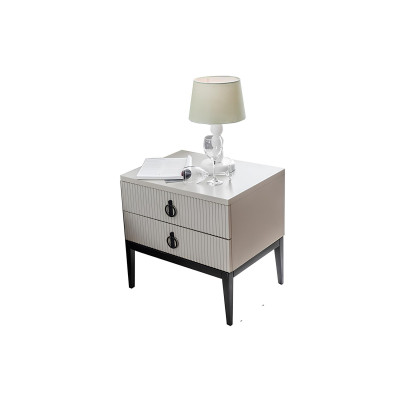 Sivo posteljno ležišče + 2x nočna omarica 3-delni set nov