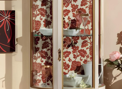 Luksuzna lesena vitrina stranska omara oblikovalski omari italijanskega pohištva