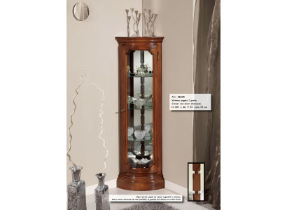 Luksuzna rjava lesena vitrina za dnevno sobo