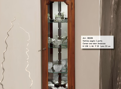 Luksuzna rjava lesena vitrina za dnevno sobo