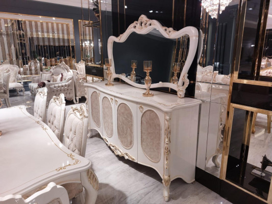 Jedilna miza 8 x stol stranski omarica ogledalo omarica set 10 kosov.