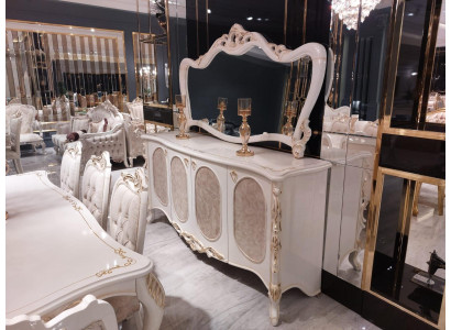 Jedilna miza 8 x stol stranski omarica ogledalo omarica set 10 kosov.