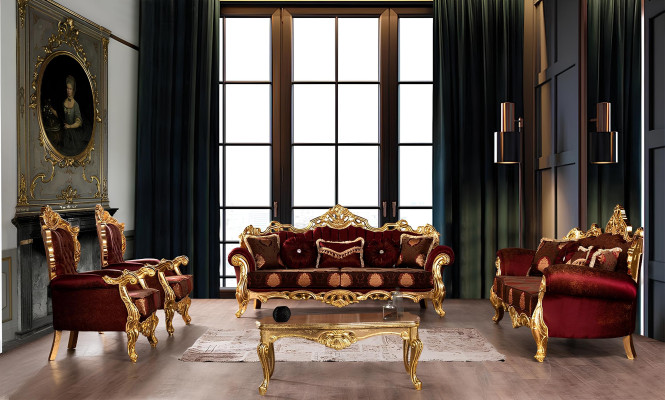 Luksuzna kavna mizica 136x90 baročne rokoko mize pravokotne dekoracije