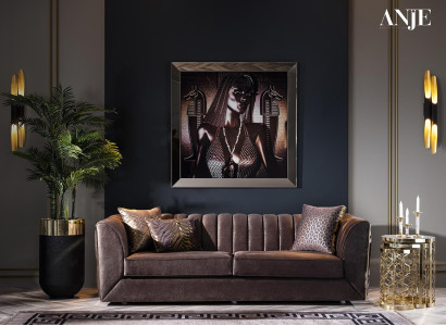 Sodobna trojna sedežna garnitura in stol