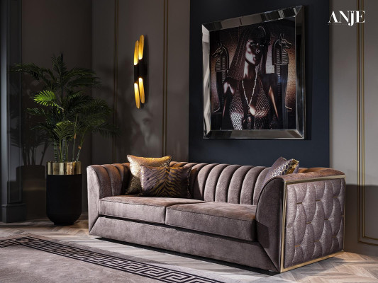 Sodobna luksuzna kavč komplet iz nerjavečega jekla za dnevno sobo nov