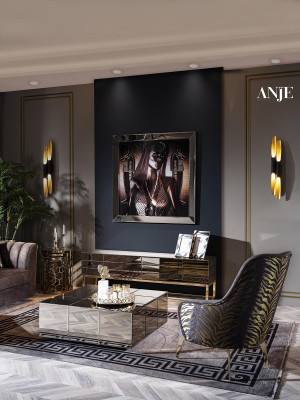 Sodobna luksuzna kavč komplet iz nerjavečega jekla za dnevno sobo nov