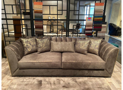 Sodobna luksuzna taupe trosedna sedežna garnitura