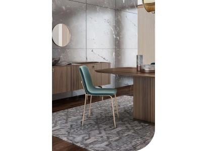 Moderna jedilnica komplet luksuznega pohištva miza stoli bufet