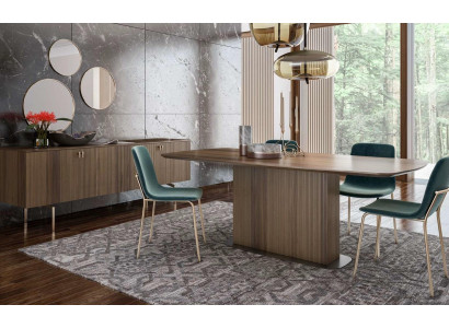 Luksuzna moderna jedilnica, moderna stilna pohištva, kakovostno leseno delo