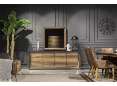 Mobilno pohištvo + ogledalo rjave barve z prostorom za shranjevanje Enostavno za uporabo Novo