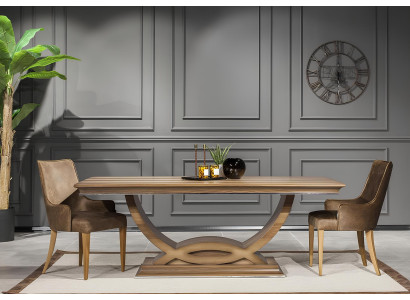 Luksuzna jedilna miza s stoli, nočna omarica, 7 delov