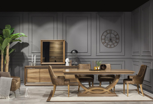 Luksuzna jedilna miza 207x101cm v elegantnem lesu