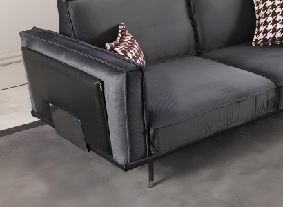 Italijanski stil pohištva, siva sedežna garnitura, blazine, podstrešje, 3 kosi