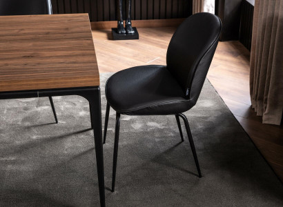 Moderna črna viseča stolica za strop