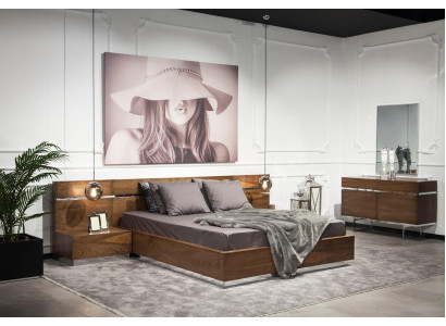 Luksuzna spalni pohištvo, nočna omarica, omara, nočna omarica, ogledalo v 6 delih