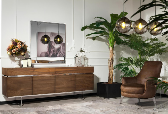 Set jedilne mize s 4 stoli, trajno, ogledalo