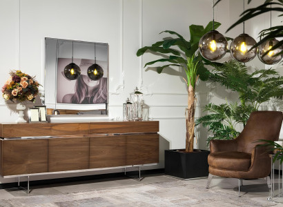 Set jedilne mize s 4 stoli, trajno, ogledalo